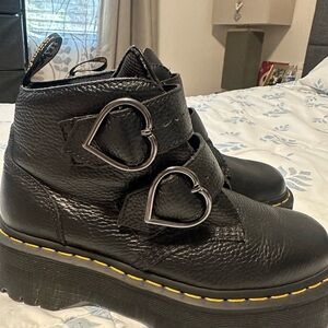 Black Heart Buckle womens Boots Devon